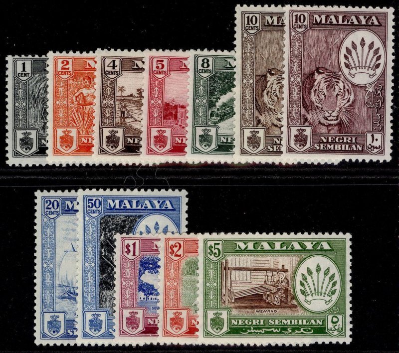 MALAYSIA - Negri Sembilan QEII SG68-79, 1957-63 complete set, LH MINT. Cat £60.