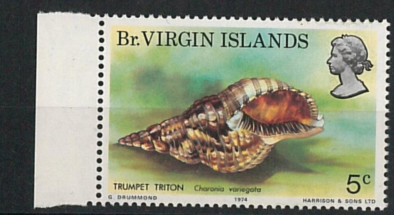 56815 - VIRGIN ISLANDS - SG 317a with LESOTHO WATERMARK! - SHELL-