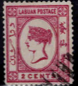 Labuan Scott 33 Used 1892 Queen Victoria stamp