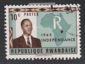 Rwanda 1 Gregoire Kayibanda and Map of Africa 1962