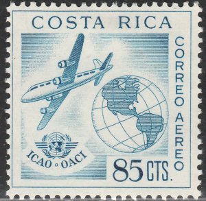 COSTA RICA C327, ICAO. UNUSED, H OG VF. (363)