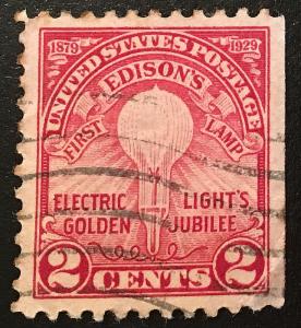 655 Edison Light Bulb, 11 x 10.5 rotary, Vic's Stamp Stash