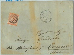 BK0434 - JAMAICA - POSTAL HISTORY -  SG # 11 on COVER to Torino  ITALY - 1882