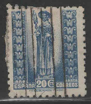 SPAIN Scott 724 Used St James statue stamp