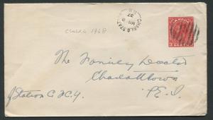 NEW BRUNSWICK SPLIT RING TOWN CANCEL COVER CHARLO STATION