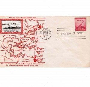 USA 1940 FDC Sc 900 National Defense USS Hale First Day Cover Crosby Photo