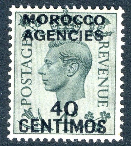 MOROCCO AGENCIES (SPANISH)-1940 40c on 4d Grey-Green Sg 169 UNMOUNTED MINT  