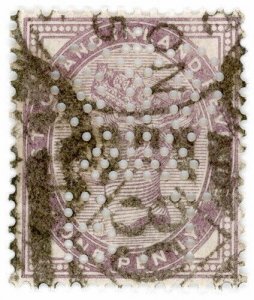 (I.B) QV Postal : Board of Trade Perfin (SG 174)