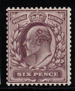 GB SG245 1902 6d PALE DULL PURPLE MNH