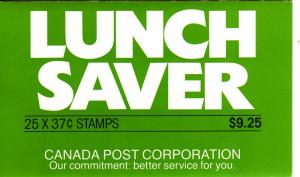 Canada 1988 Booklet BK98b Sc #1163b Pane of 25 37c Parliament RP, Lunch Saver...