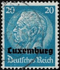 1940 Luxembourg Occupation Stamp Scott Catalog Number N9 Used