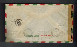 1945 Mexico DF to Buenos Aires Argentina Censor Registered cover Gonzalez Porto