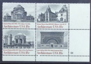 USA 1981 ARCHITECTURE (3rd SERIES)  SG1902/5  UNMOUNTED MINT