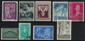 Argentina #598,619-21,5-6,43-5*/u  CV $5.60