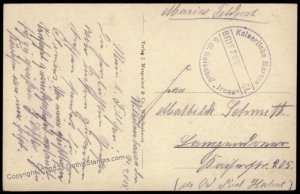 Germany WWI Navy SMS Irene Marineschiffspost Feldpost on SMS Kaiser PPC G63889