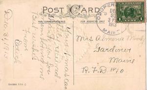 United States Maine Coopers Mills 1913 4b-bar  1c Panama Pacific PPC.