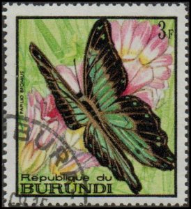 Burundi 243 - Cto - 3fr Broadly Green-banded Swallowtail Butterfly (1968) +