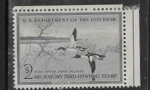 US #RW23 1956 $2 Federal Duck Stamp (U)  black  CV$12.50