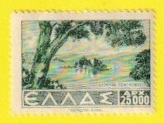 GREECE SCOTT#451 1944 25000d PONTIKONISSI, CORFU - MNH