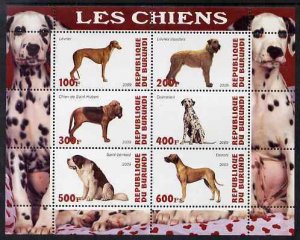 BURUNDI - 2009 - Dogs  - Perf 6v Sheet #4 - Mint Never Hinged