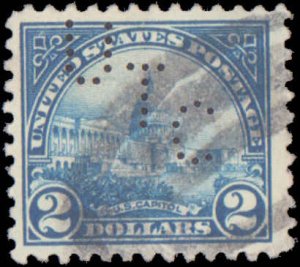 United States #572, Incomplete Set, Perf. Intials, 1923, Used