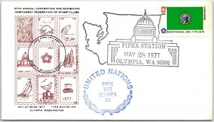 US SPECIAL EVENT COVER PIPEX STAMP STATION AT OLYMPIA WASHINGTON 1977 V6