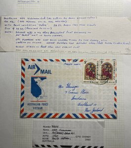 1969 Australian Force South VietNam Cover To New Zealand Army Helicopter Pilot