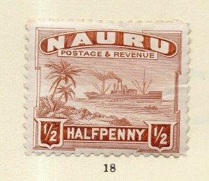 Nauru 1924 Early Issue Fine Mint Hinged 1/2d. NW-165594