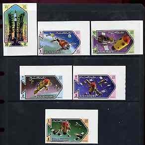 Ras Al Khaima 1971 Space Research imperf set of 6 (Mi 547...