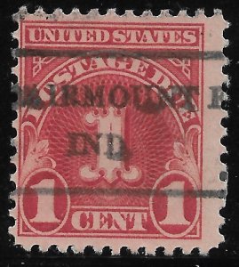 IN Precancel: Fairmount L-2 HS; Better Type CV $3; 1c 1930 Postage Due #J70