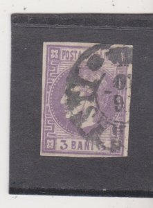 Romania Scott # 34 Used Stamp 1868 3b Prince Carol Cat $40.00