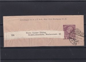 austria 1909  postal  stamps wrapper ref r10084