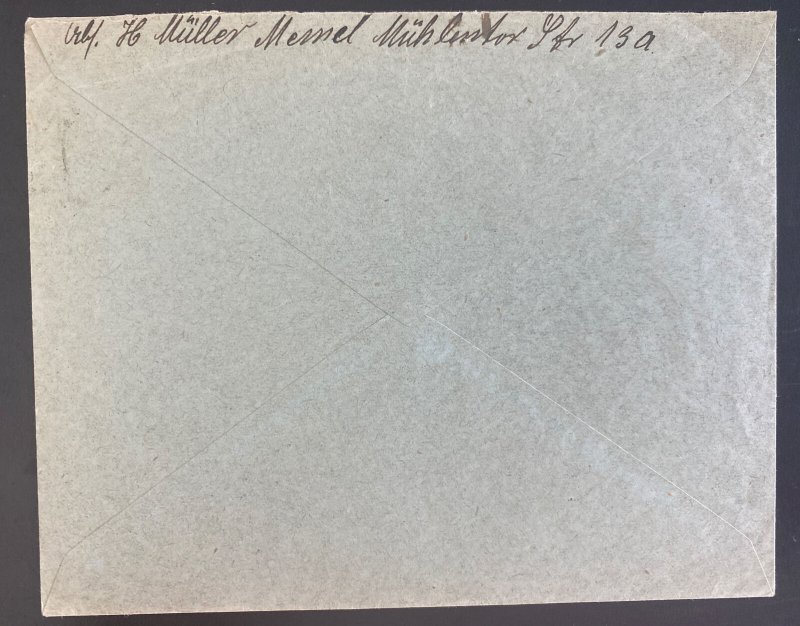 1924 Klaipeda Lithuania Cover To Kronisbserg Germany