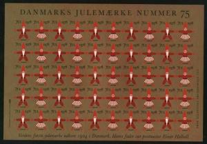 Denmark.  Christmas Sheet Mnh. 1978 Imperforated. Yarn,Santa.