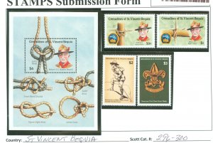 St. Vincent Grenadines/Bequia #296-300 Mint (NH) Souvenir Sheet (Scouts)