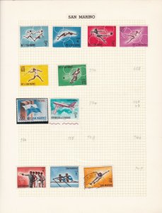 san marino stamps page ref 17046 