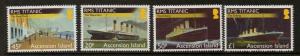 ASCENSION SG1134/7 2012 SINKING OF THE TITANIC MNH