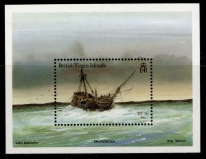 BRITISH VIRGIN ISLANDS QEII SG MS629, 1987 Shipwrecks mini sheet NH MINT Cat £16