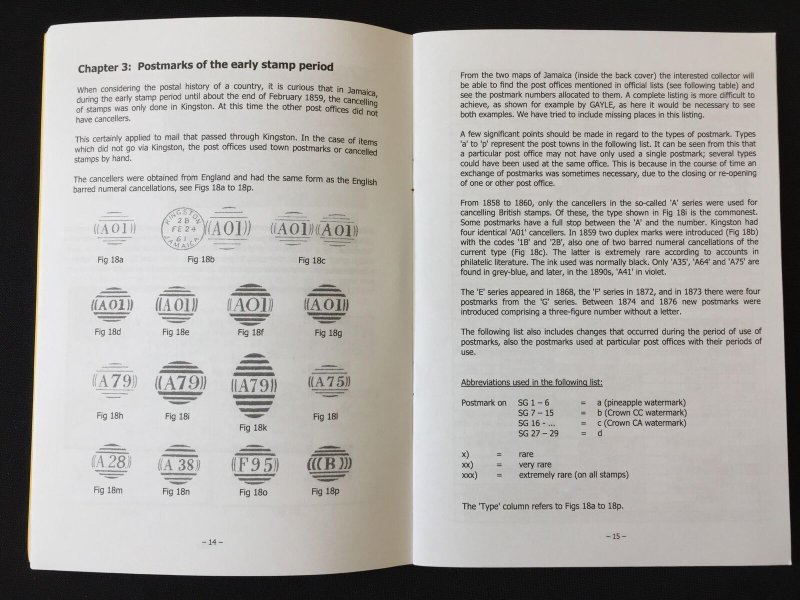 Jamaica Postmarks Illustrated Stamp Guide 2002 (44 Pages) AB167