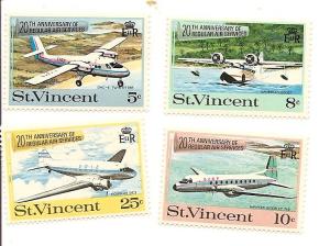 St. Vincent 295-298 MNH