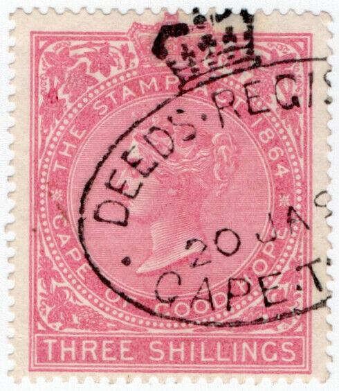 (I.B) Cape of Good Hope Revenue : Stamp Duty 3/-