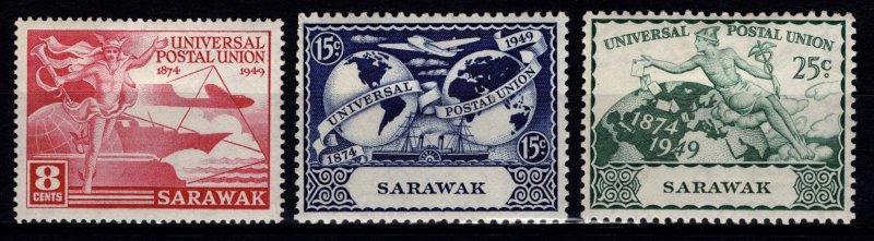 Sarawak 1949 75th Anniv. of U.P.U., Part Set to 25c [Unused]