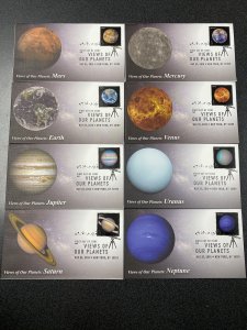 FDC #5069-76 Views Of Our Planets - 8 Fleetwood Covers 2016