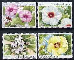 TOKELAU - 1998 - Tropical Flowers - Perf 4v Set - Mint Never Hinged
