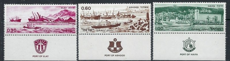 Israel 378-80 MNH 1969 Tab set (ak5706)