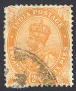 India Sc# 100 Used (a) 1926 2a6p brown orange King George V 