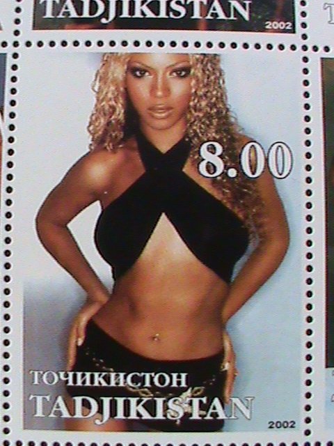 ​TAJIKISTAN-2002 FAMOUS DESTINY'S CHILD- MNH SHEET OF 9-VERY FINE