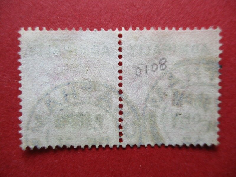 SGo108 Edward VII 1902 1d Red 011 Admiralty Official Pair Chatham Postmark Used 