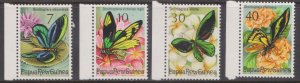 PAPUA NEW GUINEA - 1975 BUTTERFLIES - 4V - MINT NH