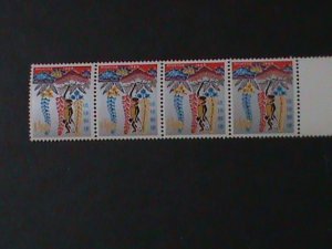 ​RYUKYU ISLAND 1967 SC#165-YEAR OF THE LOVELY MONKEY-MNH STRIP- VF RARE